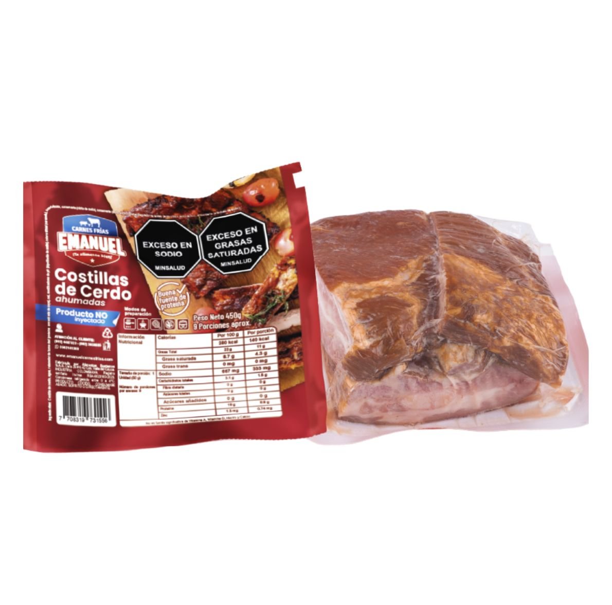 Costilla de cerdo ahumada
